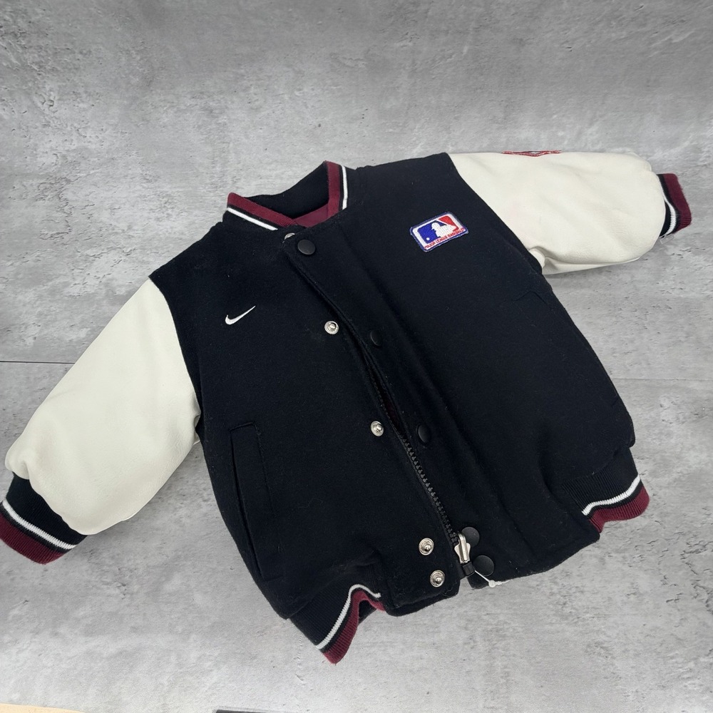 Nike Team MLB Wool Reversible Baseball KIDS Baby 12 MONTHS Black White Burgundy